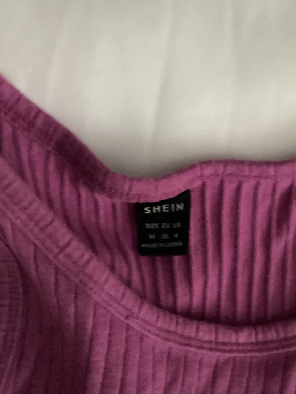 SHEIN Ribbed Racerback Mini Dress - Magenta - Picture 2 of 2